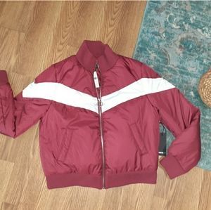 Vintage inspired Red puffer coat Large